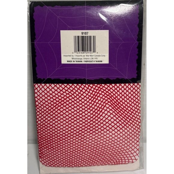 Halloween Red Fishnet Pantyhose Hand Washable 100% Nylon Stockings One Size - Picture 4 of 5